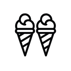 Delicious Ice Cream Cones in Minimalist Style
