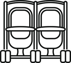 Two ski lift chairs illustrating winter sport transportation