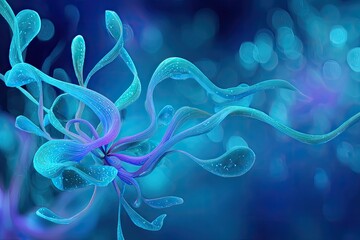 Abstract Blue And Purple Digital Design