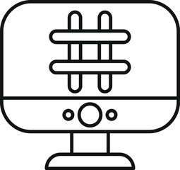 Tanning bed outline icon representing salon skincare and sunbed therapy