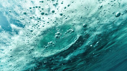 Bubbling water action underwater scene nature photography aquatic environment upward view fluid dynamics concept
