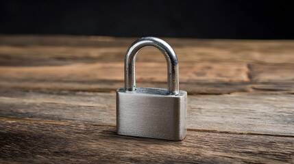  Metal padlock on wood, representing security and trust in a close-up view.