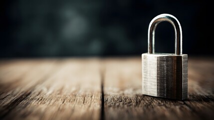  Metal padlock on wood, representing security and trust in a close-up view.