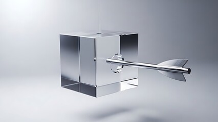 Safe with a golden key in a modern interior setting