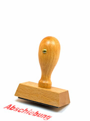 Stempel mit dem Wort Abschiebung