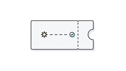 Event Ticket: A simplistic event ticket, designed with precision and showcasing a minimal style for any entry or access