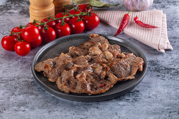 Grilled marble beef bacon snack