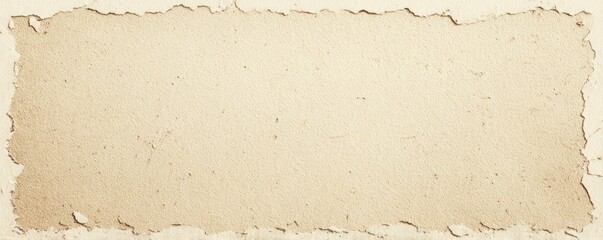 Beige rectangular paper with torn, deckled edges, texture visible