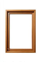 A rectangular wooden frame with an open interior. The frame appears to be for a window