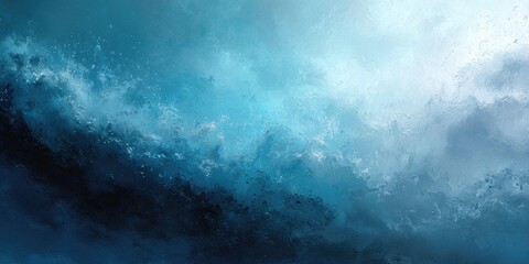 Abstract blue wave texture fading to white