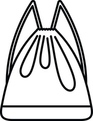 Simple vector illustration of a sport or gym drawstring bag for carrying items