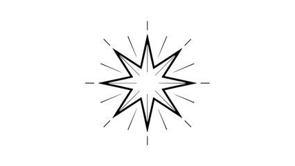 Vector starburst explosion graphic element. Comic pop art boom effect in black and white, isolated on white background.