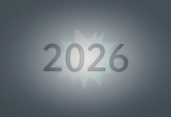 Elegant Graphic Design Featuring 2026 in a Stylish Typographic Layout Welcoming the Happy New Year