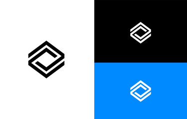 Modern Abstract Geometric Loop Logo Mark