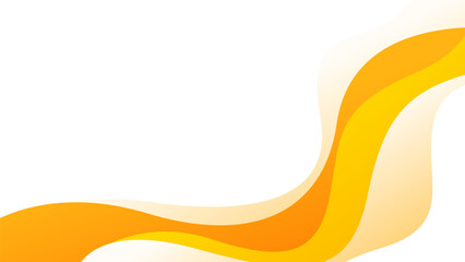 Abstract Orange-yellow and white background with wave shapes, fluid dynamic wallpaper, suitable for templates, sale banners, business ads, events, presentations, web, and pages