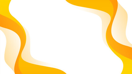 Abstract Orange-yellow and white background with wave shapes, fluid dynamic wallpaper, suitable for templates, sale banners, business ads, events, presentations, web, and pages