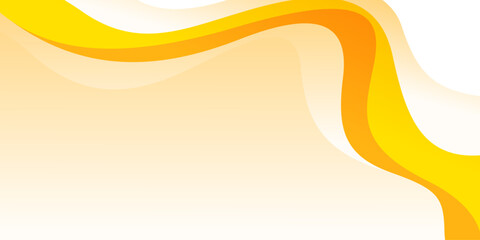 Abstract Orange-yellow and white background with wave shapes, fluid dynamic wallpaper, suitable for templates, sale banners, business ads, events, presentations, web, and pages