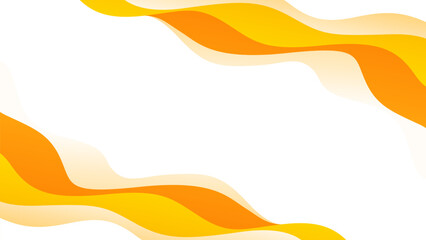 Abstract Orange-yellow and white background with wave shapes, fluid dynamic wallpaper, suitable for templates, sale banners, business ads, events, presentations, web, and pages