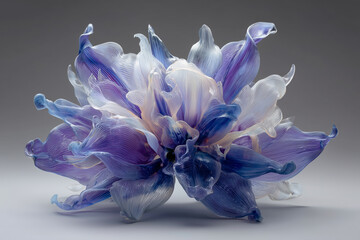 Fantasy floral artwork featuring glowing layered petals