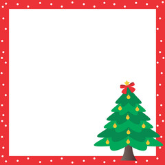 Merry Christmas tree ornament background red