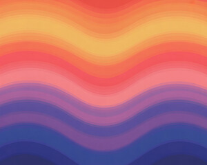 Wavy Horizontal Stripes in a Gradient of Sunset Colors image photo