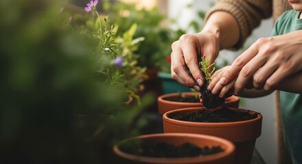 Mother and Child Planting Wildflowers &mdash; Eco Mother&rsquo;s Day Moment