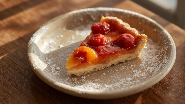 Limburgse Vlaai: Golden Crust and Shiny Apricot Fruit Tart