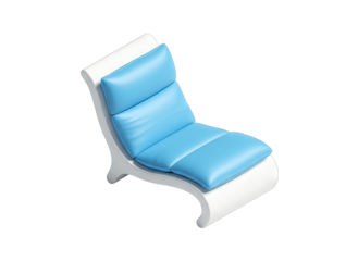Modern Lounge Chair Isolated on White Background