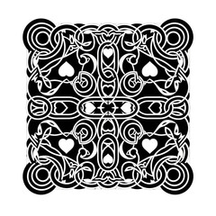 Intricate Celtic knotwork design with heart motifs, perfect for Valentine's Day crafts, wedding invitations, or heartfelt digital art projects with a touch of tradition