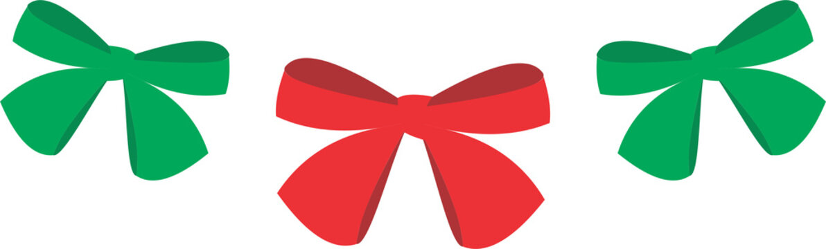 Merry Christmas ornament  red and green bow