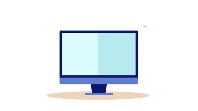 Computer internet security and data protection animation