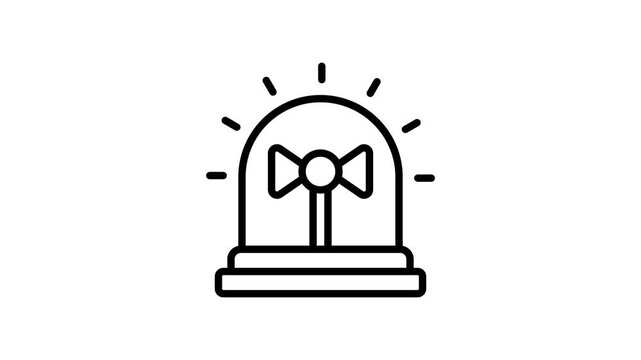 Capture attention with our powerful Siren aminated vector icon. Perfect for alerts and notifications