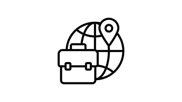 Globalize your trade with our essential international business service aminated vector icon