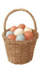 Explore the Charm of a Colorful Basket of Eggs: A Rustic Delight Perfect for Celebrations and Seasonal Gatherings