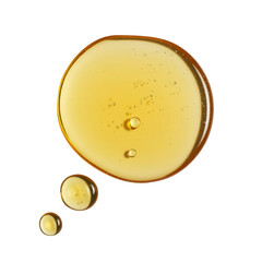Golden Viscous Liquid Drops on Gray Background