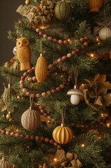 Christmas Tree with Knit Ornaments
