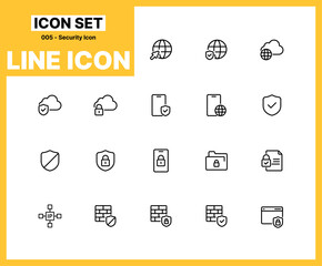 Minimal Outline Network Protection Symbol Collection