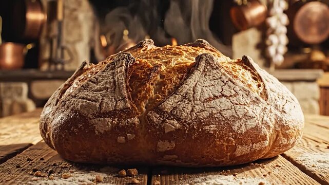 Freshly baked loaves of whole wheat and rye bread isolated on a white background for a healthy breakfast meal