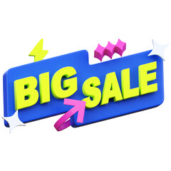 big sale badge 3d icon