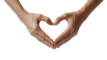 Expressions of love: sign language heart shape symbol