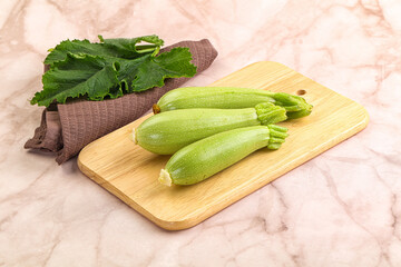 Green young small baby zucchini