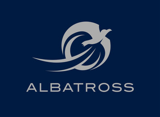 Albatross Bird Logo Design for World Travel Company