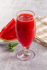 Watermelon sweet smoothie in the glass