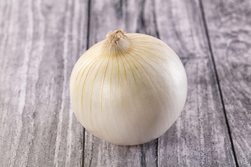 Ripe juicy white onion bulb