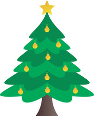 Christmas tree element  winter decoration 