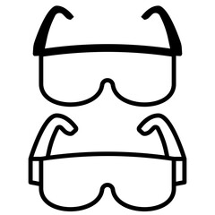 safety glasses icon vector design template simple and modern