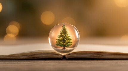 Financial approval and budgeting are essential for start of any investment plan in business finance, symbolized by tree in glass sphere on open book