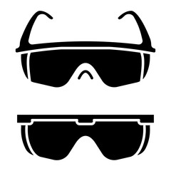 safety glasses icon vector design template simple and modern