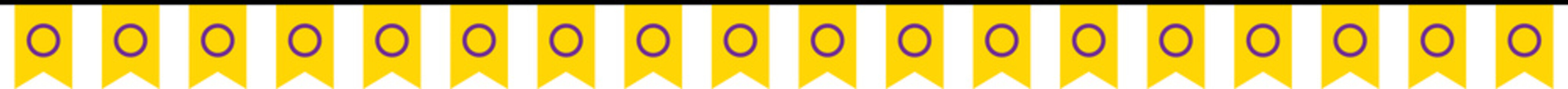 Seamless yellow with purple circle as intersex flag party bunting. LGBTQI concept. Flat design illustration.

