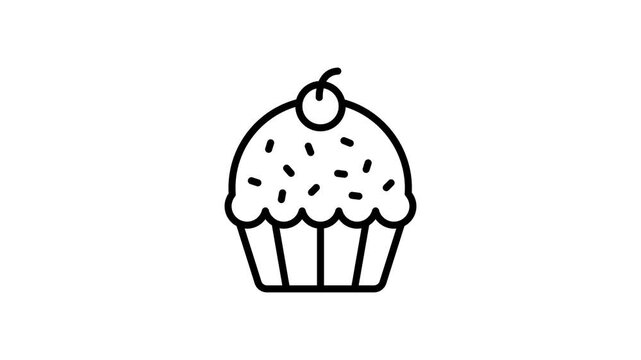 Get your hands on this amazing animated icon of cupcake, ready to use vector